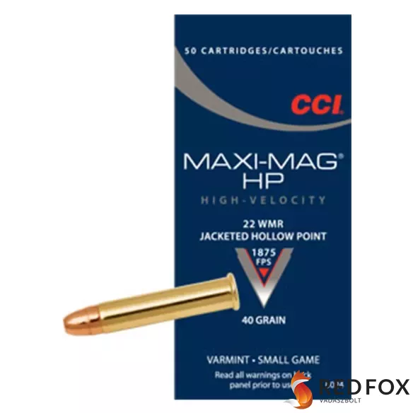 CCI .22 WinMag Maxi-Mag 40gr JHP lőszer