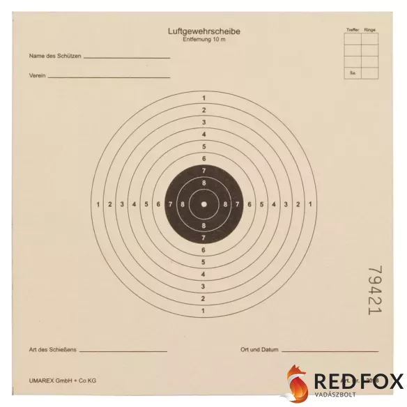 Umarex légpuska lőlap 14x14 cm (UM32098)